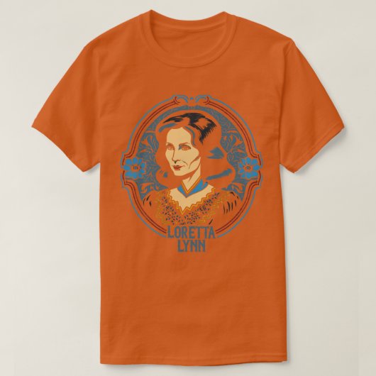 Loretta Lynn Retro Style Country Fan Design 2 T-shirt (Design voorkant)