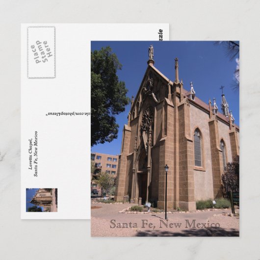 Loretto Chapel, Santa Fe, NM-Briefkaart Briefkaart (Voorkant / Achterkant)