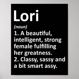 Lori Definitie Gepersonaliseerde Naam Grappig Kers Poster