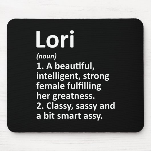 Lori Definition Personalized Name Funny Christmas Muismat (Voorkant)