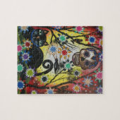 Lori Everett_ Day of the Dead, Cat, Skull, Puzzles Legpuzzel (Horizontaal)