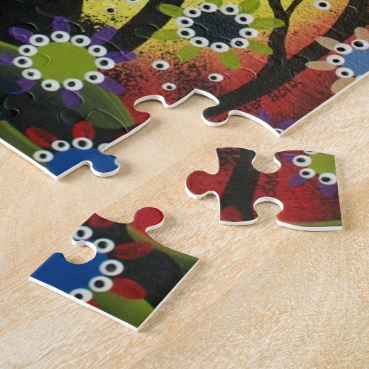 Lori Everett_ Day of the Dead, Cat, Skull, Puzzles Legpuzzel (Zijkant)