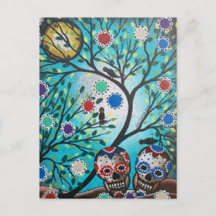 Lori Everett_ Day of the Dead_Mexican_Skulls_DOD Briefkaart