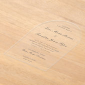 Lori formele elegante bruiloft acryl uitnodigingen (Laagn)