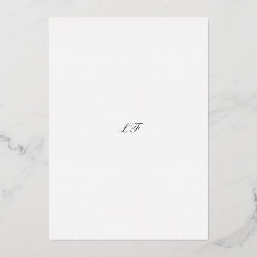 Lori formele elegante bruiloft folie uitnodiging (Achterkant)