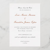 Lori Formele Elegante Trouwen Save the Date Folie Uitnodiging (Voorkant)