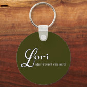 Lori Persoonlijke naam Gifts Sleutelhanger (Voorkant)