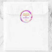 LORI Tie-Dye Dazed Verloving 70s Retro Bruidsmeisj Ronde Sticker (Tas)
