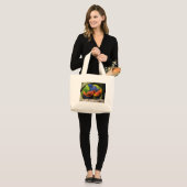 Lorikeets in Love Grote Tote Bag (Voorkant (model))
