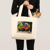 Lorikeets in Love Grote Tote Bag (Voorkant (product))