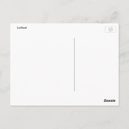 Loriket Briefkaart (Achterkant)