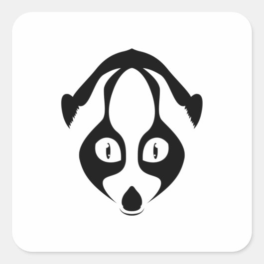 Loris Face Vierkante Sticker (Voorkant)