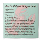 Lori's Lobster Bisque Soup Tegeltje (Voorkant)