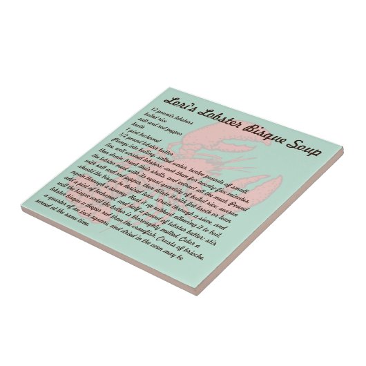 Lori's Lobster Bisque Soup Tegeltje (Zijkant)