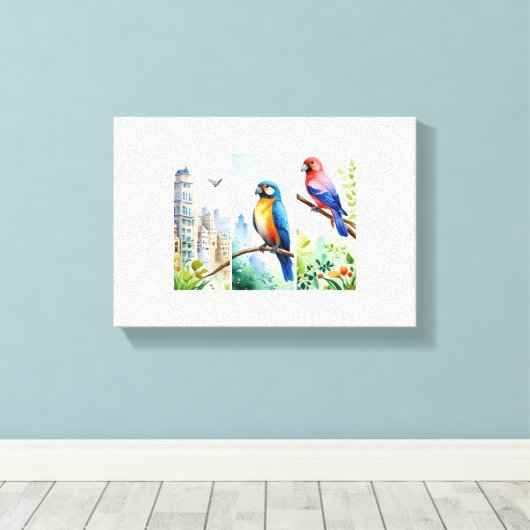 loritos canvas afdruk (Insitu (Houten vloer))