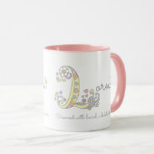 Lorna letter L: monogram mok (Voorkant rechts)