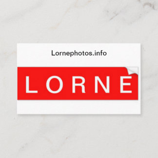Lorne-visitekaartje Visitekaartje