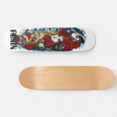 Lorona Skulls Rozen Girl Clouds Death Skateboard (Horizontaal)