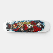 Lorona Skulls Rozen Girl Clouds Death Skateboard (Horizontaal)