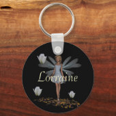 Lorraine Custom Named Fairy Keyring Sleutelhanger (Voorkant)