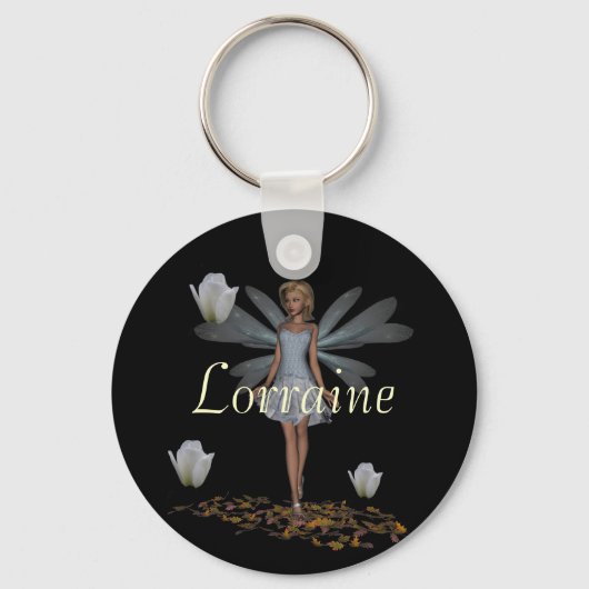 Lorraine op maat gemaakte sleutelhanger met fee (Voorkant)