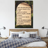 Los 10 mandamientos canvas afdruk (Insitu (Slaapkamer))