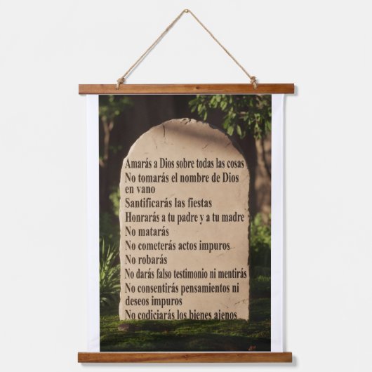 Los 10 mandamientos hangend wandkleed (Voorkant)