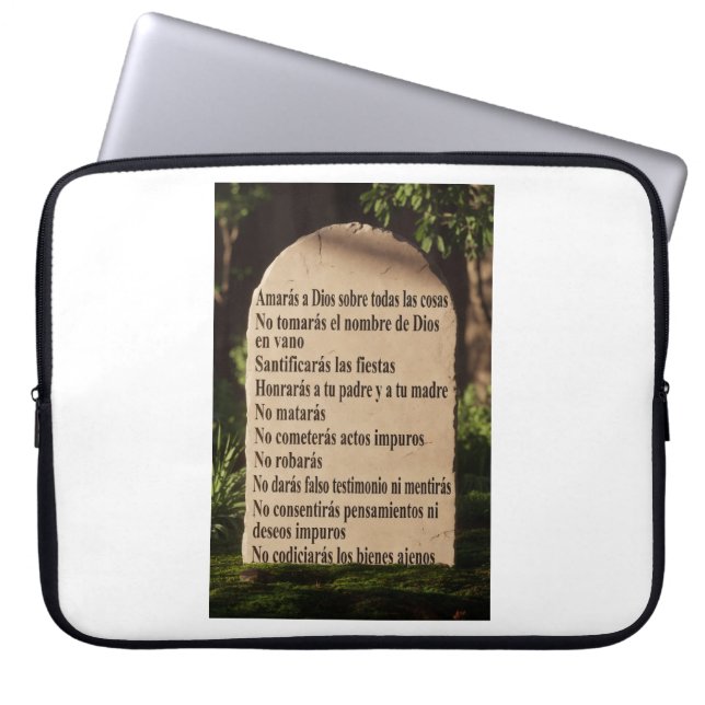 Los 10 mandamientos laptop sleeve (Voorkant)