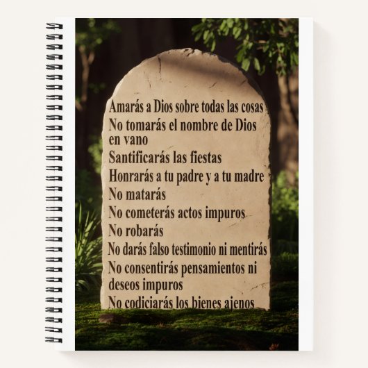 Los 10 mandamientos notitieboek (Voorkant)