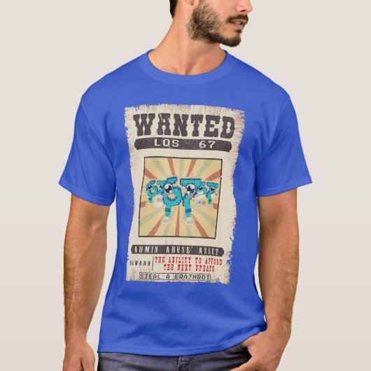 Los 67 Brainrot Funny Wanted Poster for Boys eens T-shirt (Voorkant)