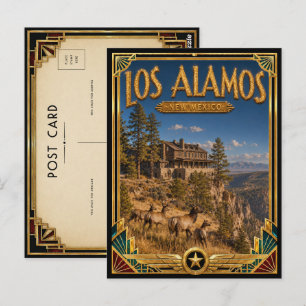 Los Alamos New Mexico Vintage Art Deco Gouden Tijd Briefkaart