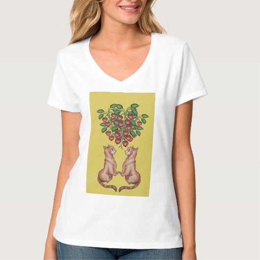 Los amantes de frutillas Camiseta T-shirt (Voorkant)