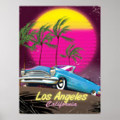 Los Angeles 1980s Retro Travel print (Voorkant)