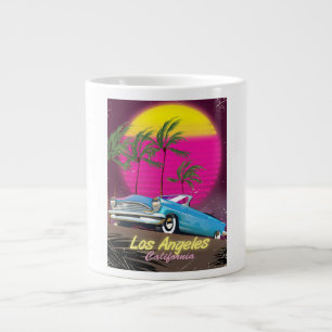 Los Angeles 1980s Retro Travel print Grote Koffiekop