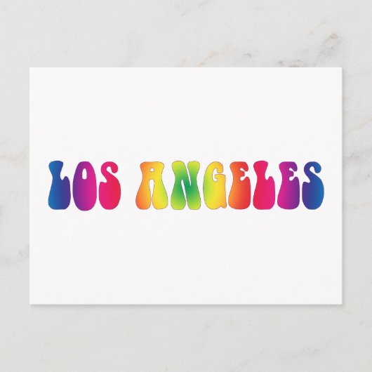 Los Angeles 60's Tie Dye Blank Art Briefkaart (Voorkant)