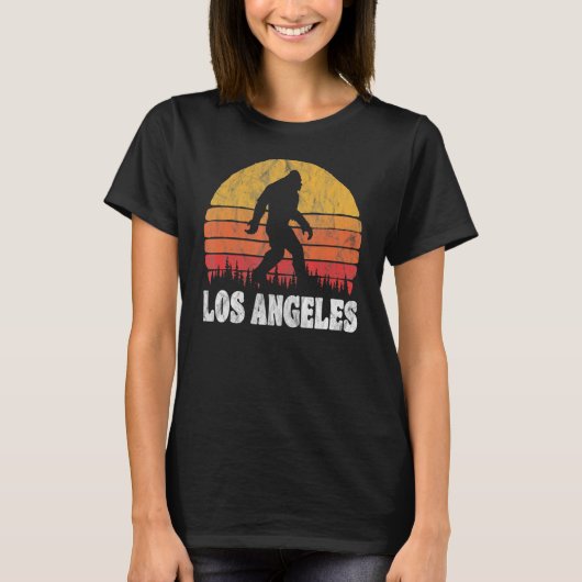 Los Angeles  80 Bigoot Retro Sunset T-shirt (Voorkant)