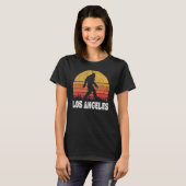 Los Angeles  80 Bigoot Retro Sunset T-shirt (Voorkant volledig)