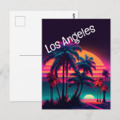 Los Angeles 80's Vibe Briefkaart (Voorkant / Achterkant)