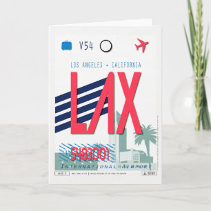 Los Angeles Airport Bagageposter Kaart