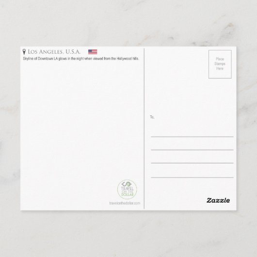 Los Angeles, Amerikaans Briefkaart (Achterkant)