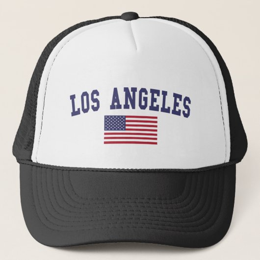 Los Angeles Amerikaanse vlag Trucker Pet (Voorkant)