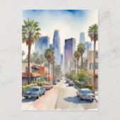 Los Angeles aquarel kunst Briefkaart (Voorkant)