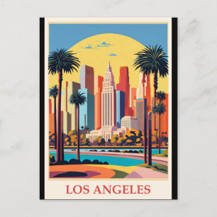Los Angeles, Art Deco illustratie, Briefkaart
