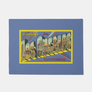 Los Angeles Artwork California Greetings Paars Deurmat