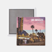 Los Angeles At Night Purple Club Magneet (Voorkant / Achterkant)