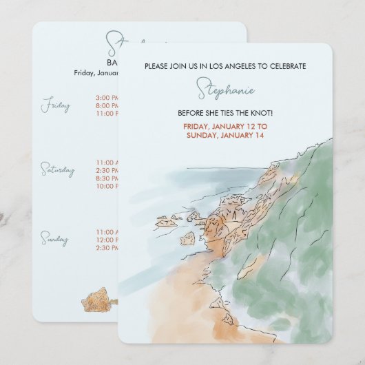 Los Angeles Bachelorette Kaart (Voorkant / Achterkant)