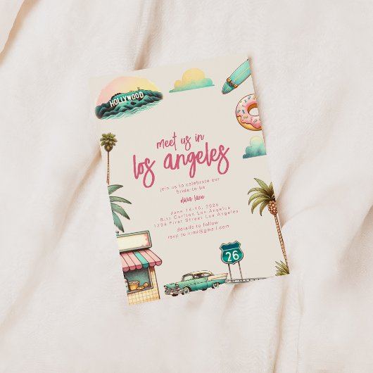 Los Angeles Bachelorette Party Uitnodigen Kaart