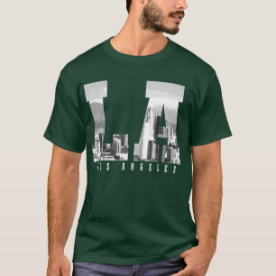 Los Angeles Baseball Skyline California Player Coa T-shirt