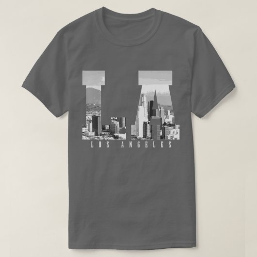Los Angeles Baseball Skyline California Player Coa T-shirt (Design voorkant)