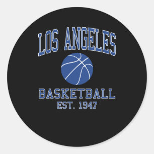 Los Angeles Basketball Ronde Sticker